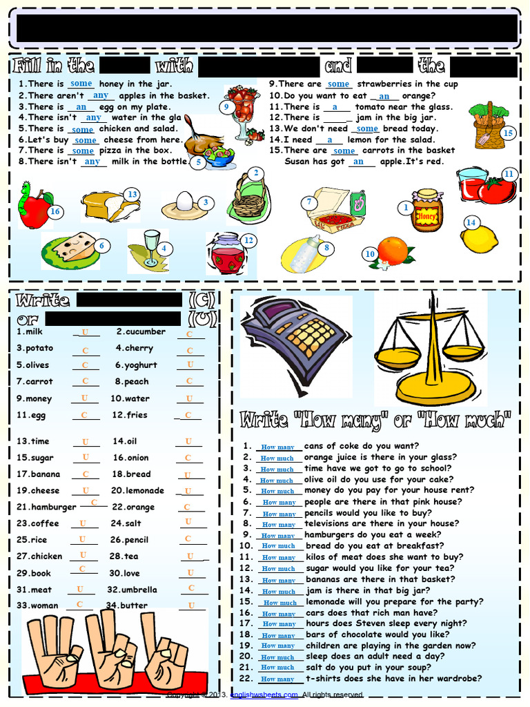 Countables and Uncountables - Practica 3 | PDF | Foods | Western Cuisine