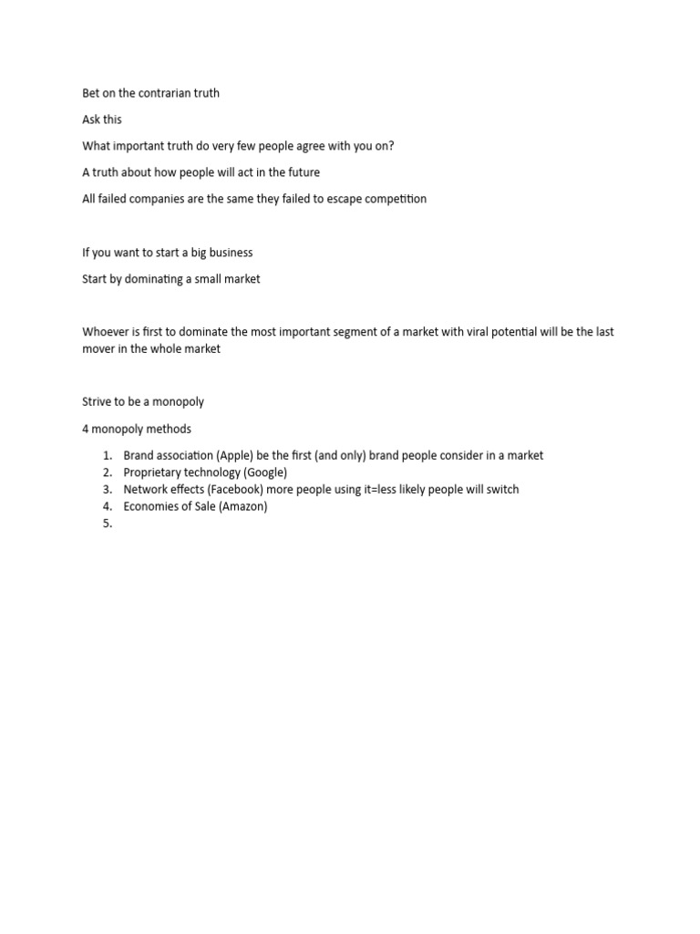 Zero to one pdf