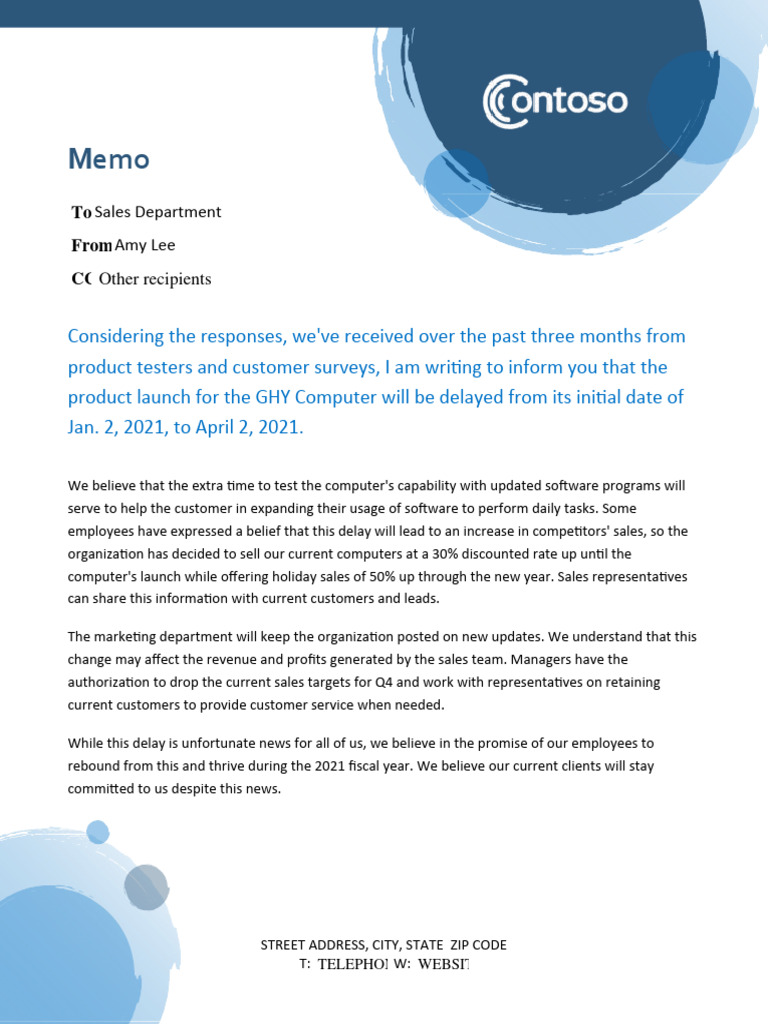 Memo | PDF
