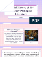 Brief History of 21st Philippine Lit.