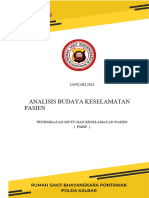 Analisa Budaya Keselamatan Rumah Sakit 2022