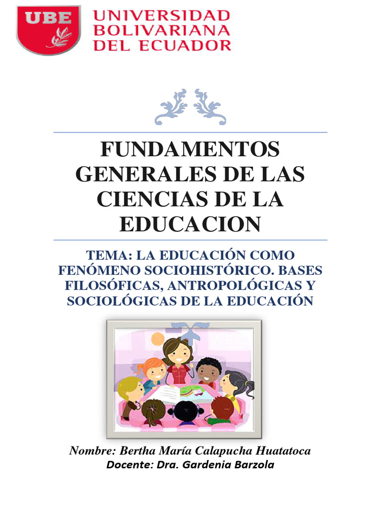 Fundamentos de la Educación y Sociedad | PDF | Maestros | Sociología