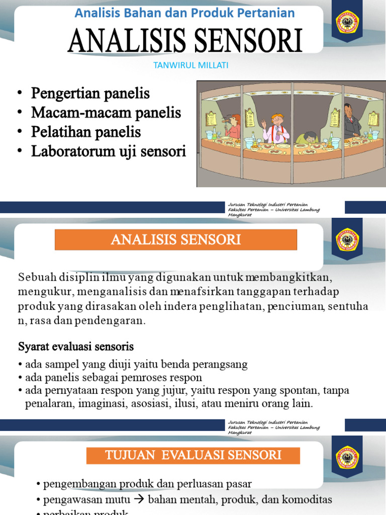 Evaluasi dan Analisis Uji Sensori | PDF