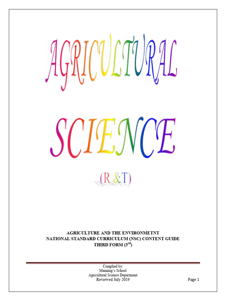 3rd Form Manual | PDF | Agriculture | Insects