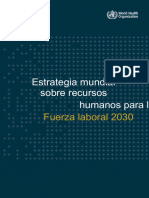 Estrategia Mundial Sobre Recursos Humanos para La Salud