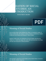 FOUNDATION OF Social Studies Introduction