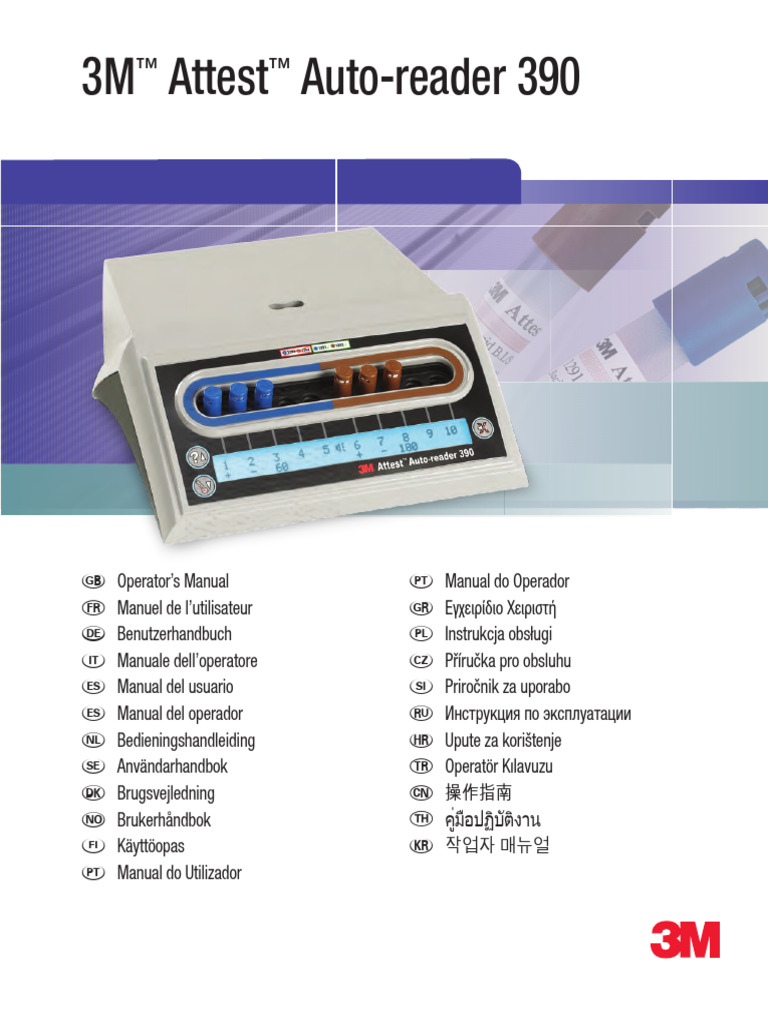 3M002 3M Attest Auto-Reader Operation Manual | PDF