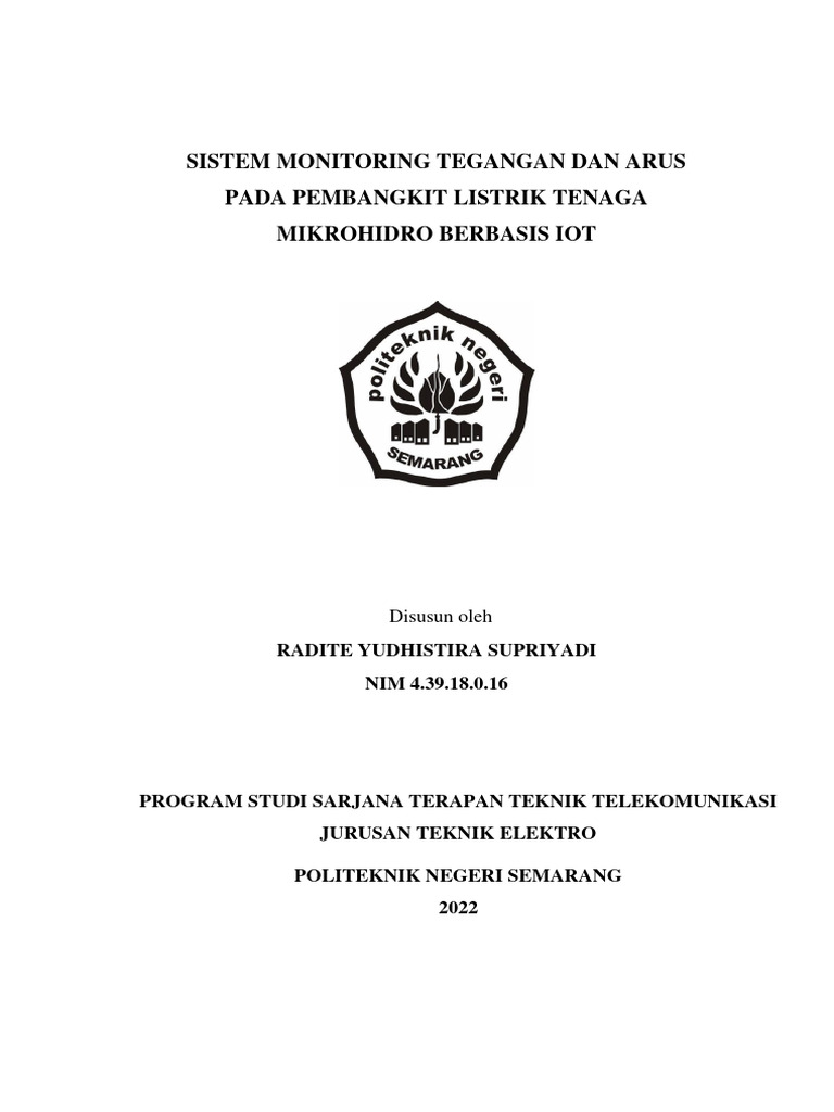 Sistem Monitoring Tegangan Dan Arus Pada Pembangkit Listrik Tenaga ...