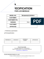 TM12864G Graphic Mode 128 X 64 LCD Datasheet