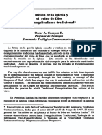 Articulo No. 4 - La mision de la Iglesia y el Reino de Dios en el evangelicalismo tradicional -  Oscar A. Campos R_