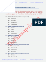 AIIMS Pharmacist Question Paper March 2023 - Pharmapedia