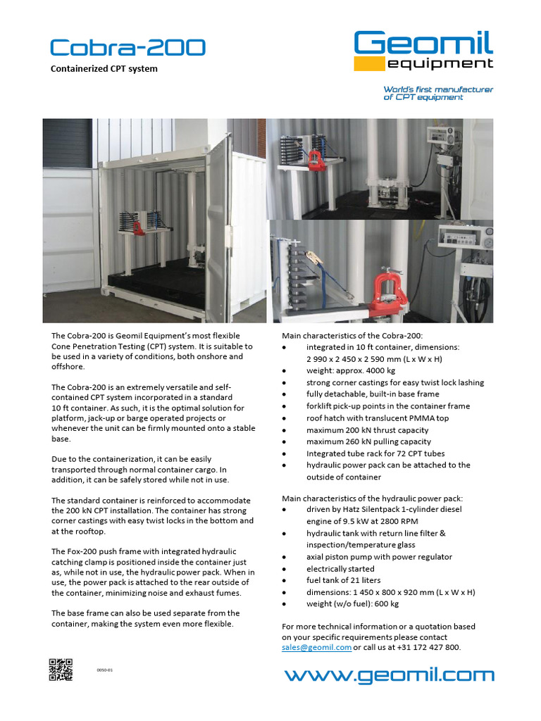 Cobra-200 Containerized CPT System | PDF