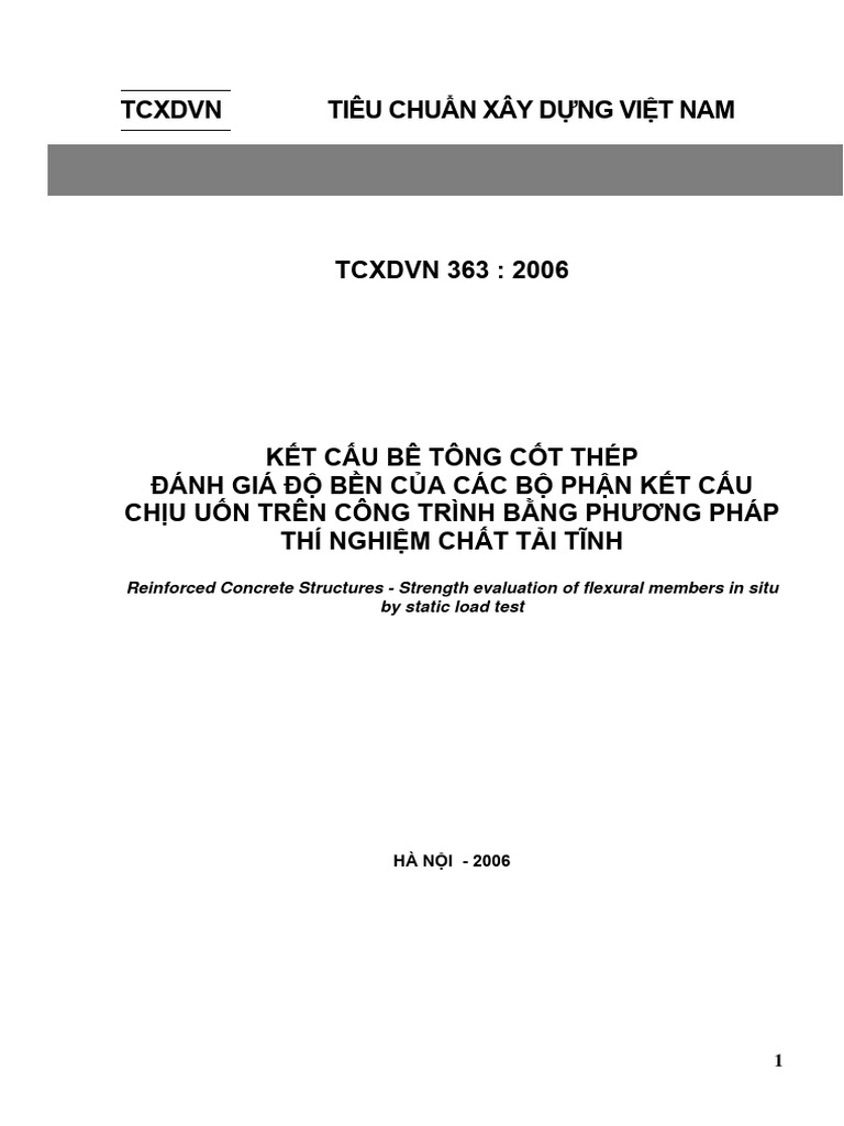 Tieu chuan xay dung viet nam tcxdvn 363 2006 ket cau be tong cot thep