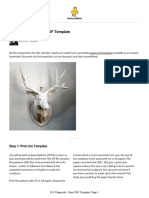 DIY Papercraft Deer PDF Template 1