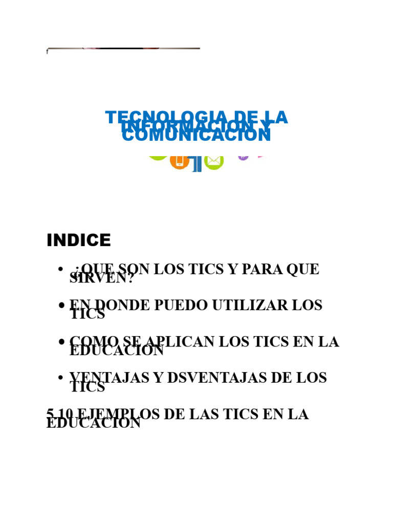 TIC en Educación: Ventajas y Ejemplos | PDF | Tecnología de información ...