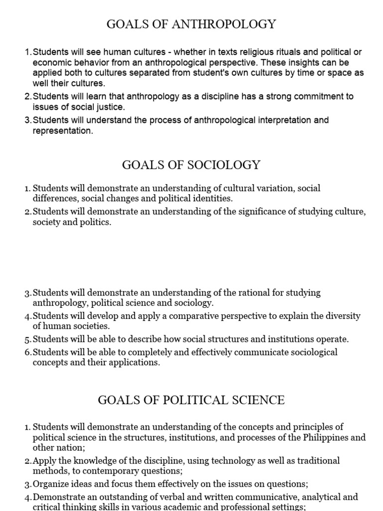 Goals of anthropology pdf