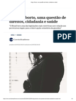 Artigo - Aborto, Uma Questão de Direitos, Cidadania e Saúde