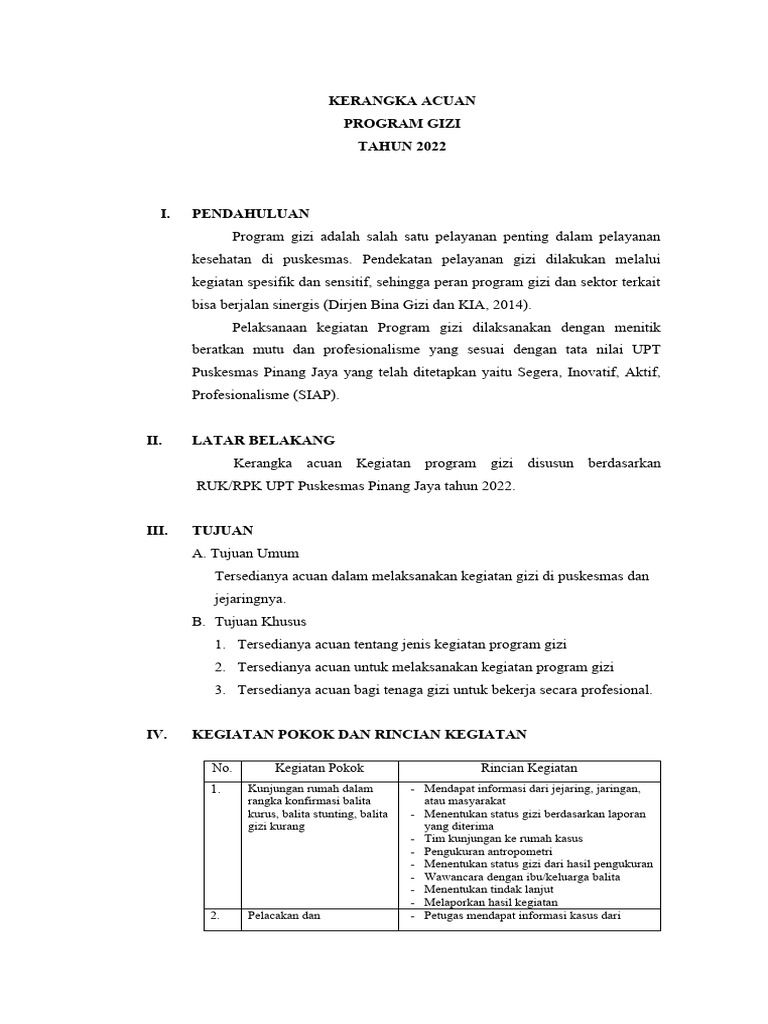 Ka Program Gizi 2022 | PDF