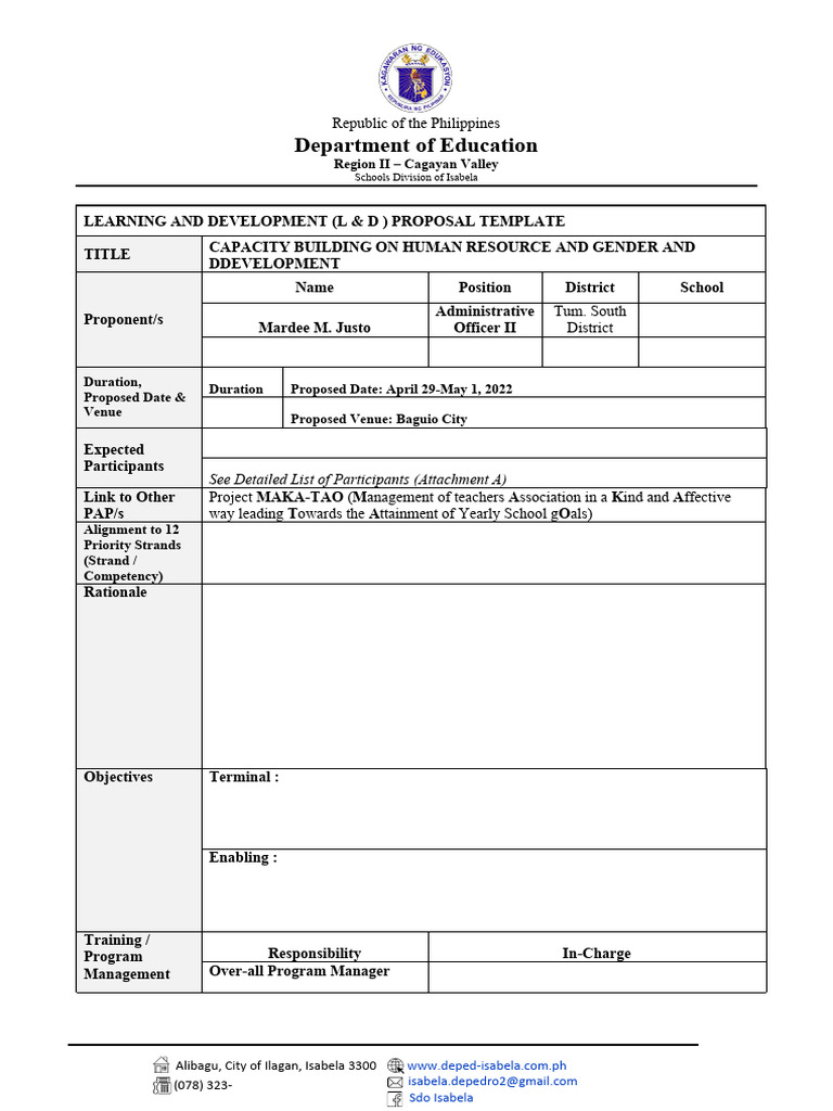 1 FM HRD 001 L D Proposal Template | PDF