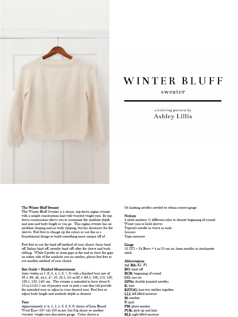 Winter Bluff Bluff Raglan Sweater - 01 26 22, PDF