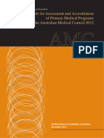 Standards For Assessment and Accreditation of Primary Medical Programs by The Australian Medical Council 2012