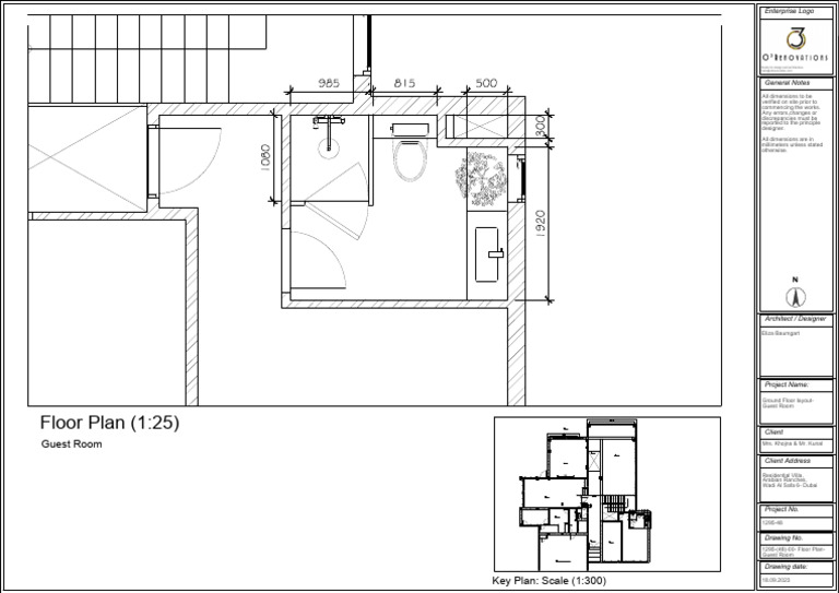1295 - (48) - 00-Floor Plan - Guest Room - Rev.1 | PDF