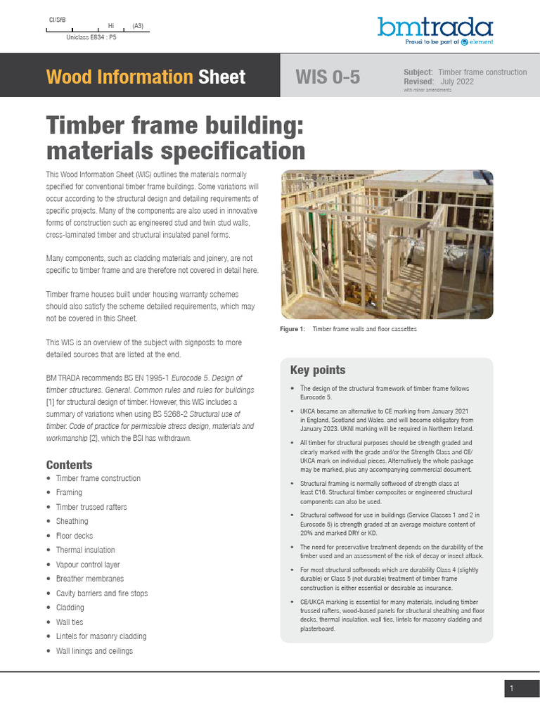 Timber Frame Building Materials Guide | PDF