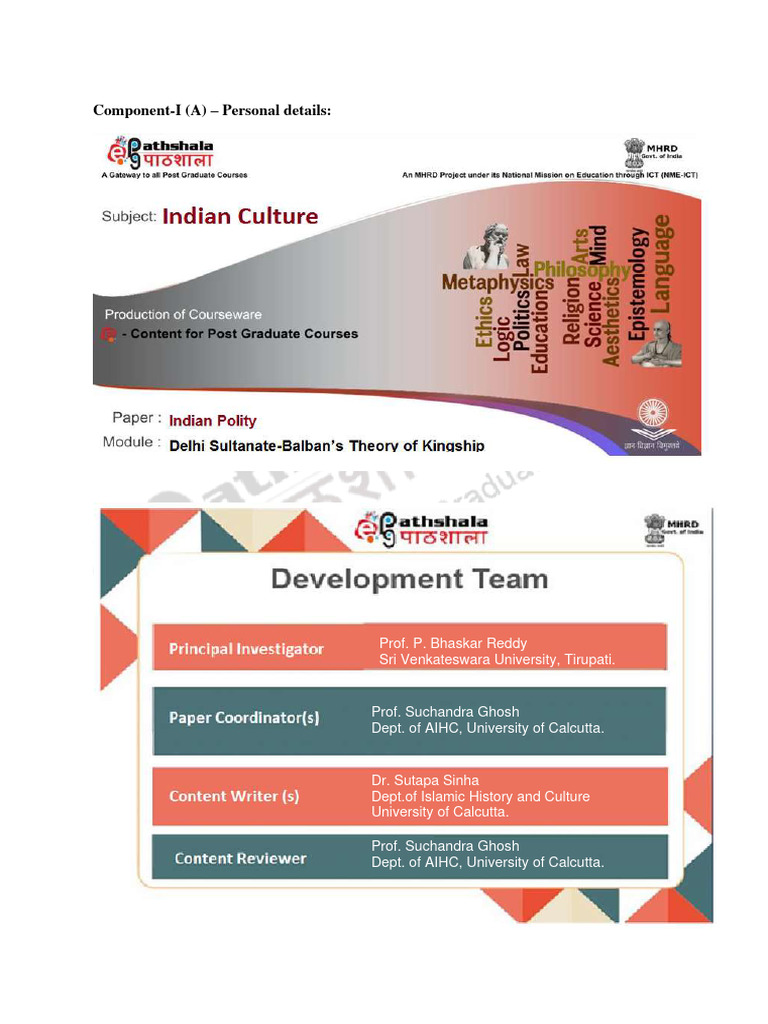 Balban’s Kingship Theory in Delhi Sultanate | PDF | Monarchy | Sultan