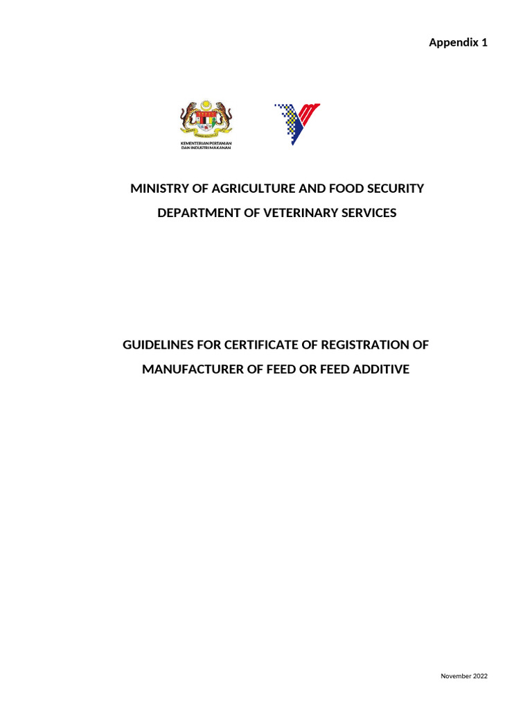 2.GUIDELINES FOR REGISTRATION OF ANIMAL FEED MAKER CERTIFICATE OR