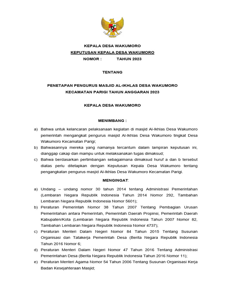 Sk Pengurus Masjid Pdf