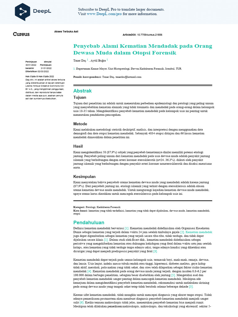 Natural Causes of Sudden Young Adult Deaths in Forensic Autopsies Id PDF
