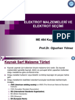 Elektrot Malzemeleri Ve Elektrot Seçimi