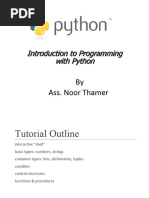 Introduction To Programming With Python