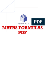 Maths FORMULA Sheet