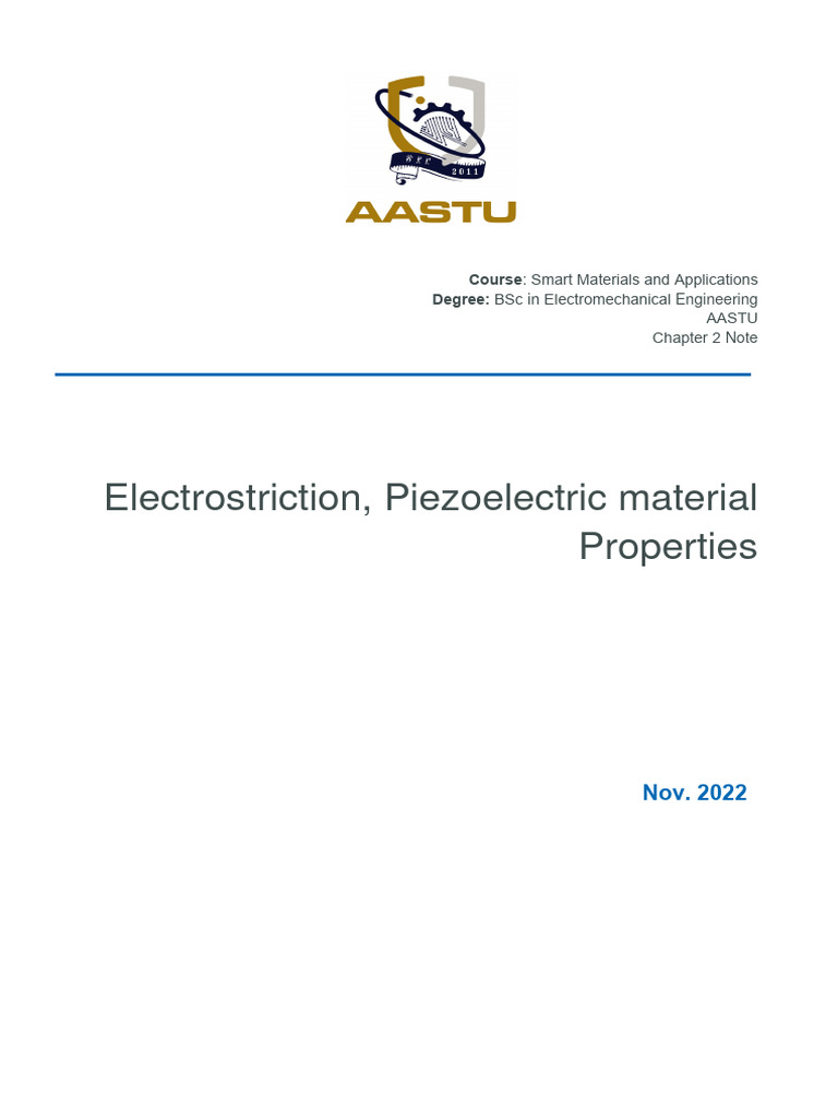 Electrostriction in Piezoelectric Materials | PDF