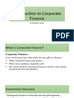 Aug 1st 2023 Introduction To Corporate Finance