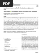 2021 - A Graph Neural Network Method For Distributed Anomaly Detection in IoT - Protogerou Et Al