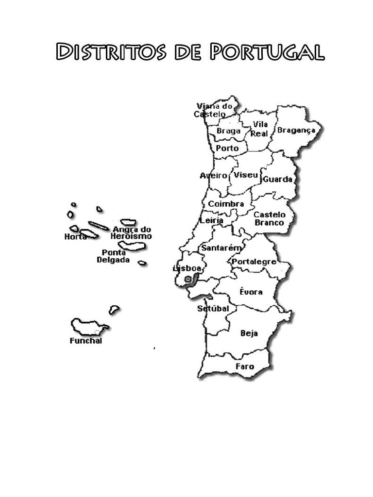 mapa de portugal para colorir - Pesquisa Google  Roteiro de viagem portugal,  Mapa de portugal cidades, História de portugal