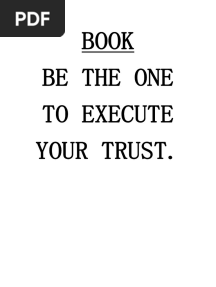 Book Be The One To Execute Your Trust