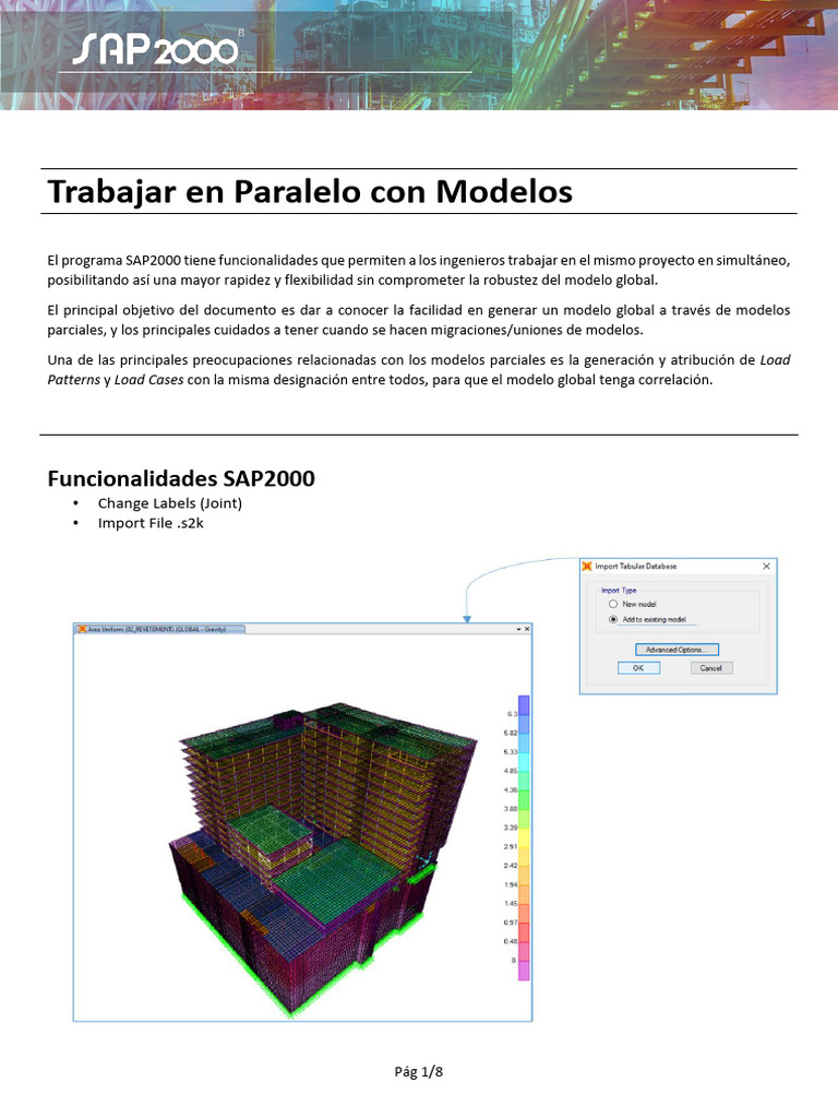 Trabajar en SAP2000 con Modelos Parciales | PDF | Informática
