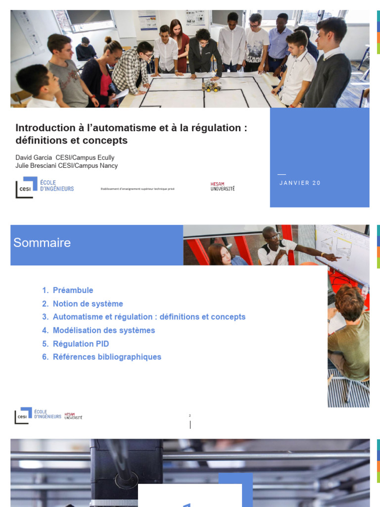 Introduction Automatisme Et Régulation Définitions Et Concepts_v2 PDF