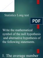Statistics Long Test