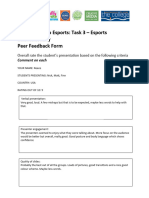 Introduction To Esports Task 3 - Peer Feedback Form Usa 3