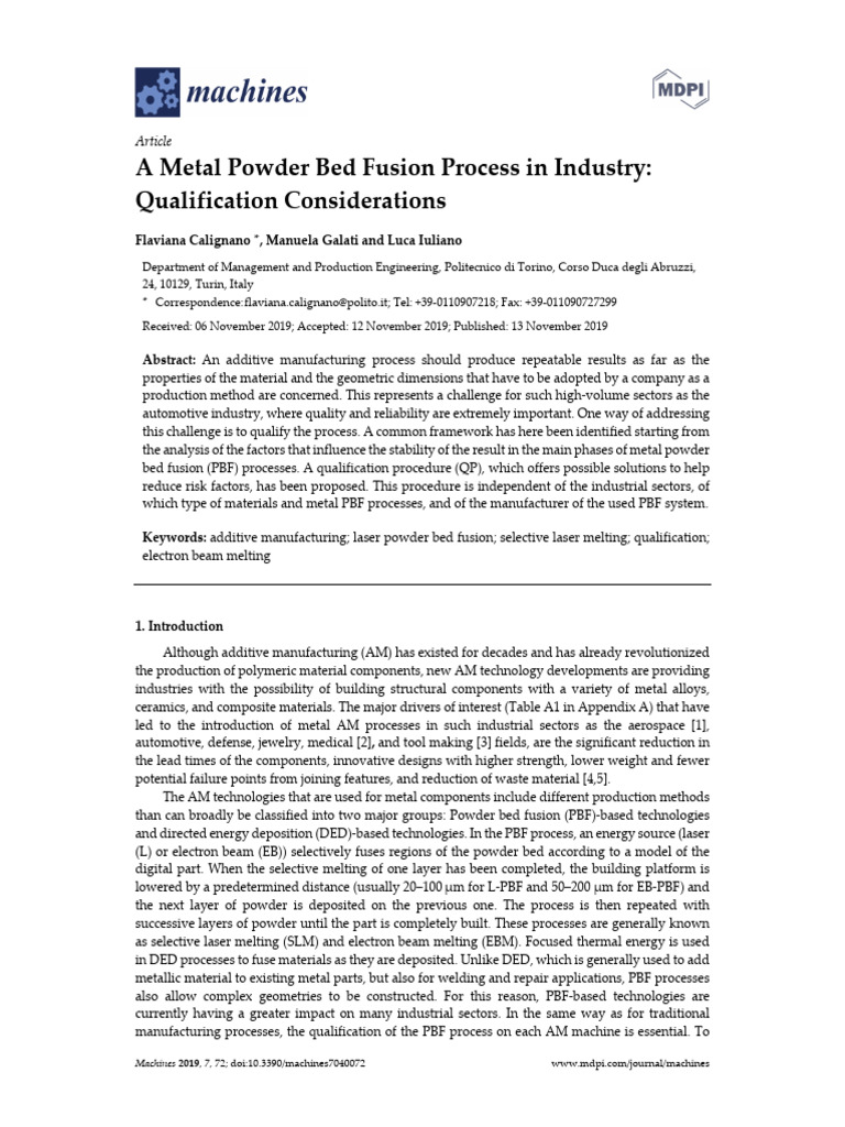 Powder Bed Fusion Process Pdf | Powder spreading effects on laser ...