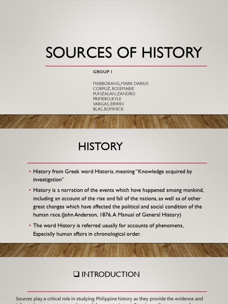 Sources of History PDF