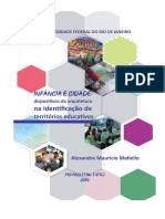 INFÂNCIA E CIDADE: Dispositivos Da Arquitetura Na Identificação de Territórios Educativos