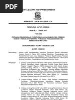 Peraturan Bupati Cirebon Nomor 27 Tahun 2011 (Juknis Perda 6 - 2010 - Pilwu)