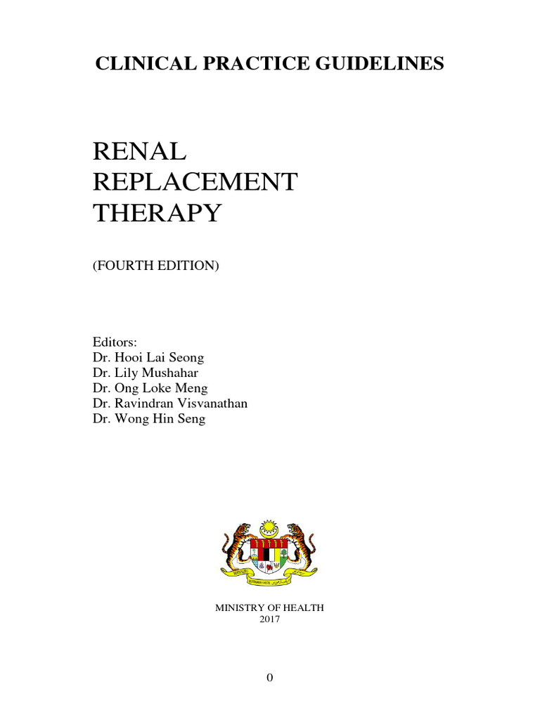 Renal Replacement Therapy Guidelines 2017 | PDF
