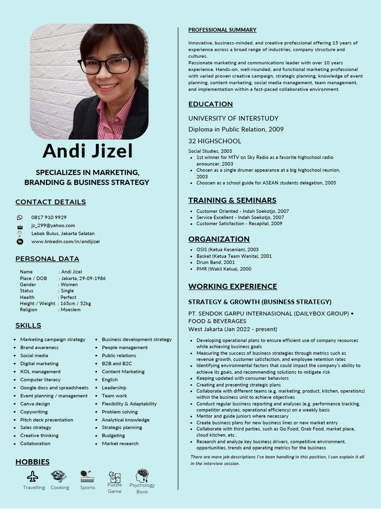 Andi+Jizel+Resume+ +june+2023 | PDF