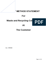 MaxRecycle Risk Assessment Method Statement